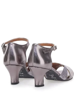 MON DIEU MUSIQUE Scarpe da Ballo Grigie con Cinturino alla Caviglia e Tacco Medio 14 Hot