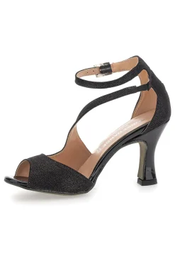 THE FIRST DANCE Scarpe da ballo nere open toe con cinturino alla caviglia 6514 SCHWARZ Online
