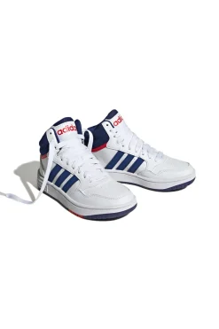 ADIDAS Scarpe da Basket Hoops Mid 3 K Bianche e Blu