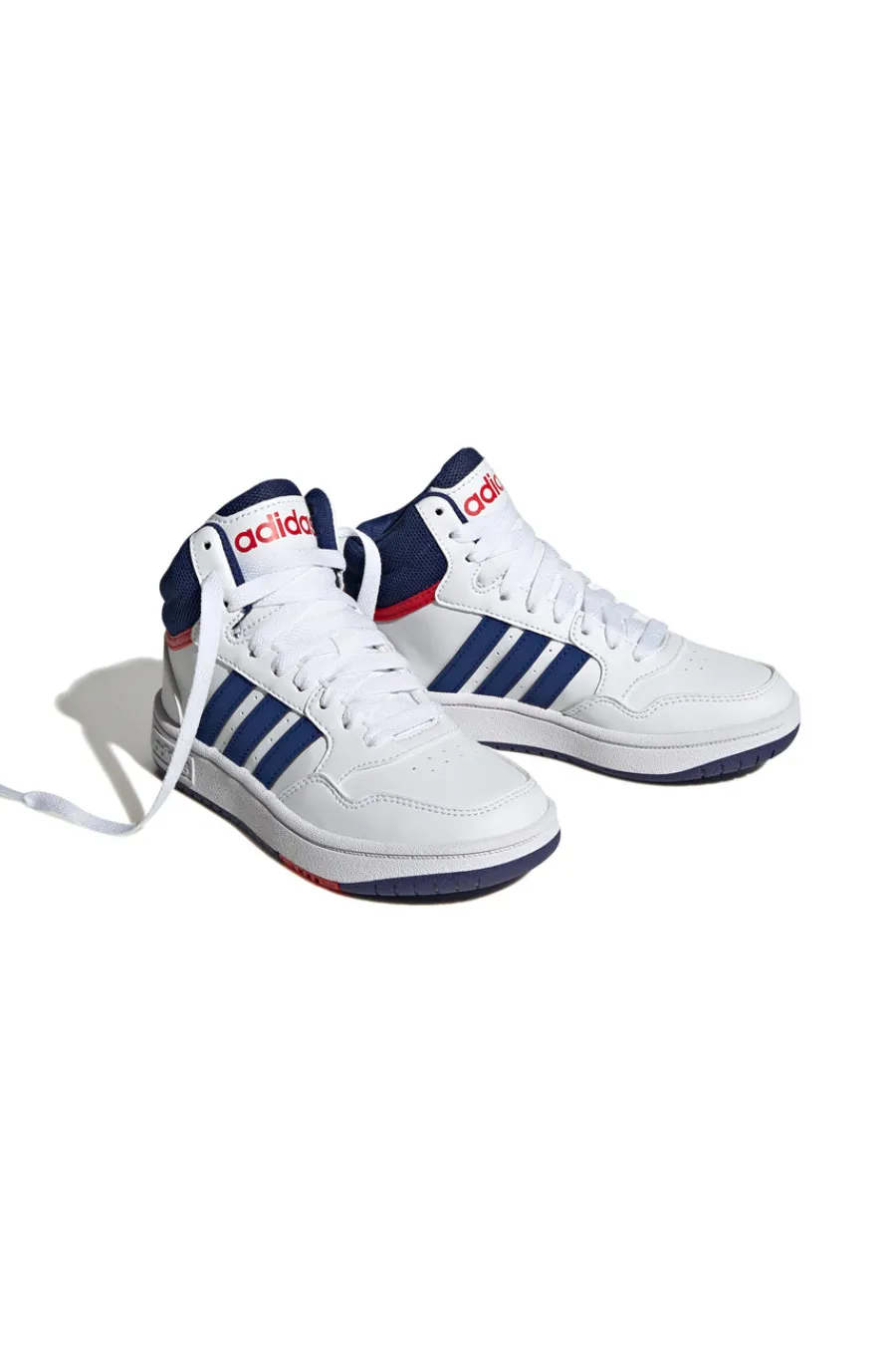ADIDAS Scarpe da Basket Hoops Mid 3 K Bianche e Blu