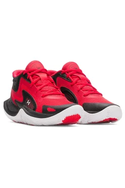 UNDER ARMOUR Scarpe da basket rosse e nere con suola bianca GS Jet '25