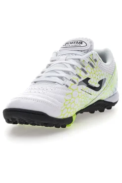 JOMA Scarpe da calcetto bianche con dettagli lime Maxima 2532