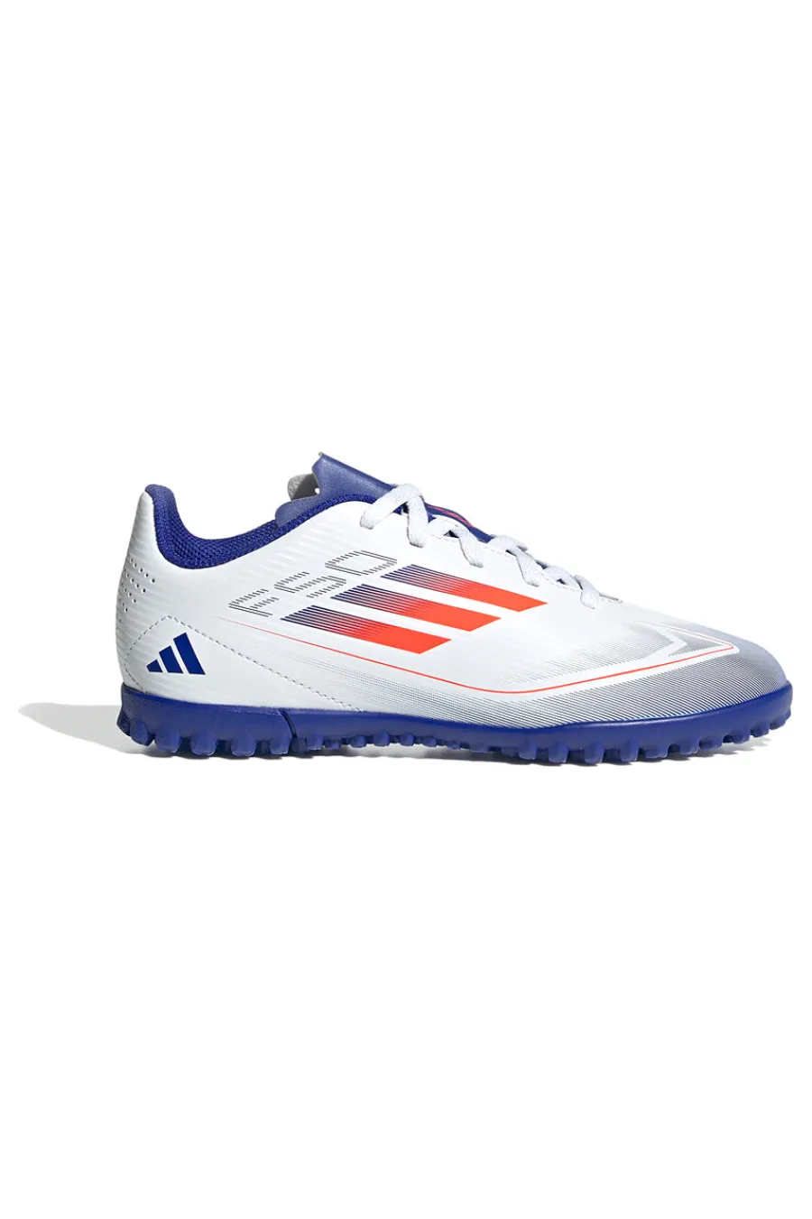 ADIDAS Scarpe da calcetto bianche e blu per terreni sintetici F50 Club TF J