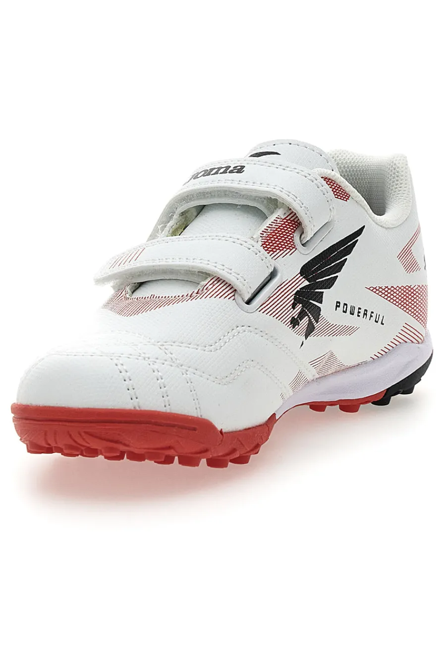 JOMA Scarpe da Calcetto Bianche e Rosse Powerfull Jr 2502 Turf
