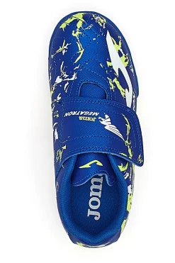 JOMA Scarpe da Calcetto Blu Con Strappo Megatron Jr 2404