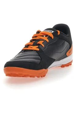 Uomo PUMA Scarpe da Calcetto Indoor Nere e Arancio Pressing IV TT
