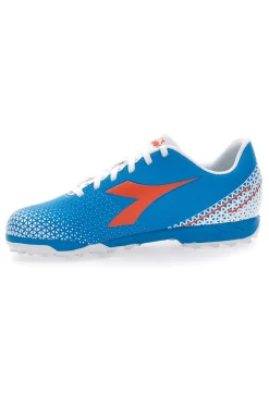 DIADORA Scarpe da Calcio Azzurre con Logo Arancione Pichichi 6 Tf Jr