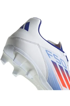 Uomo ADIDAS Scarpe da calcio bianche e blu con tacchetti per terreni erbosi F50 Club FXG
