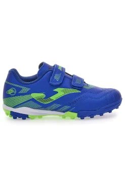 JOMA Scarpe da Calcio Blu Con Strappi in Velcro Powerfull Jr 2504 Turf
