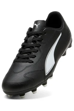 PUMA Scarpe da calcio nere con logo bianco Vitoria II FG/AG Jr