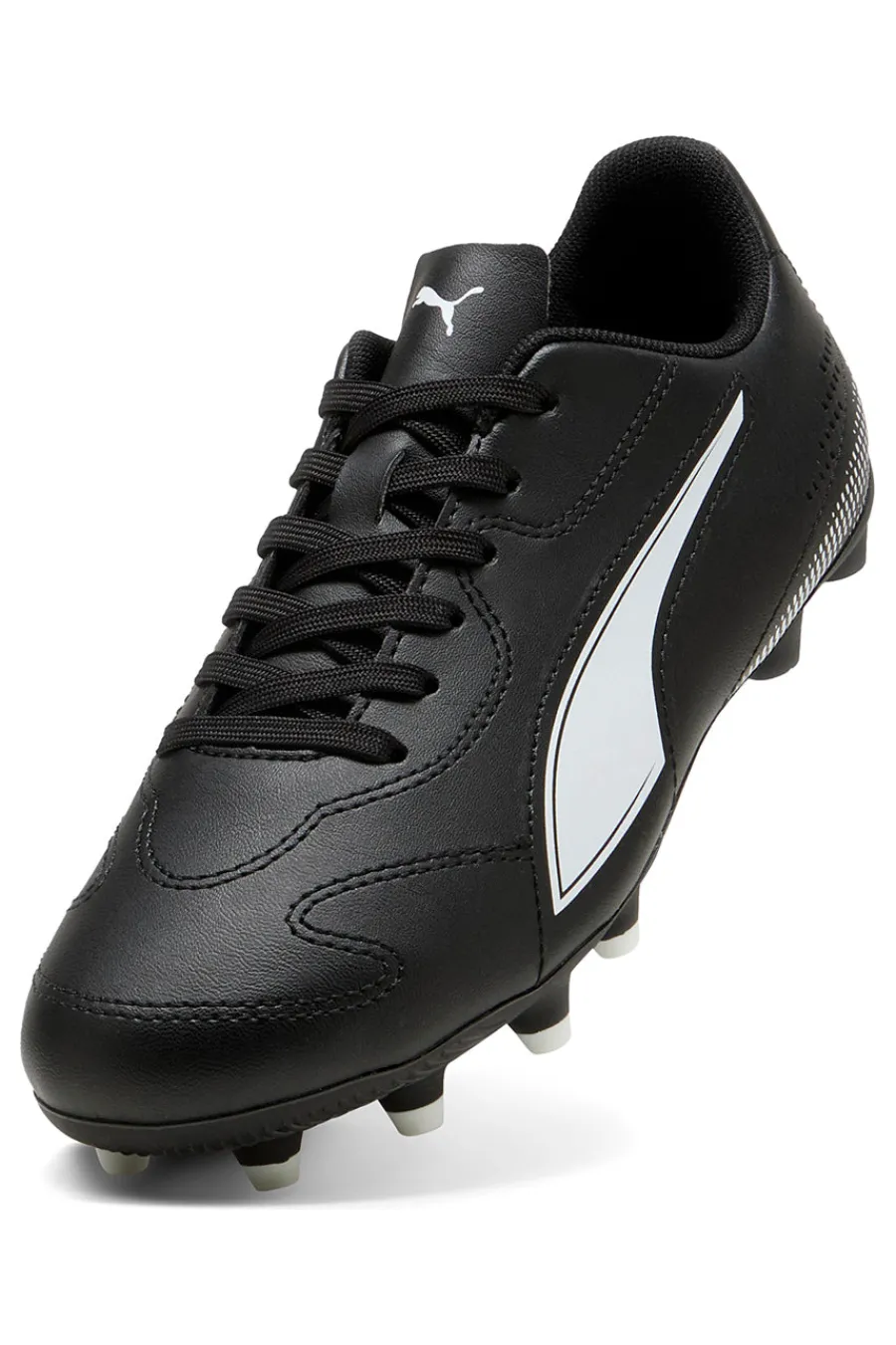 PUMA Scarpe da calcio nere con logo bianco Vitoria II FG/AG Jr
