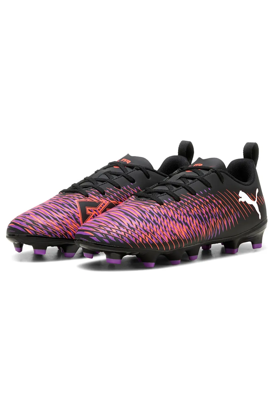 PUMA Scarpe da Calcio Nere e Viola FUTURE 8 PLAY FG/AG JR