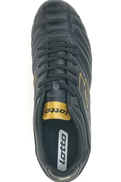 Uomo LOTTO Scarpe da Calcio Nere Outdoor con Dettagli Colorati STADIO 705 FG
