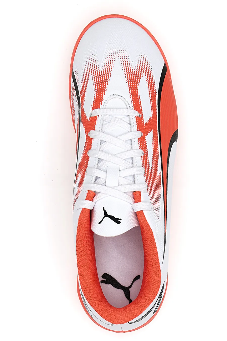 PUMA Scarpe da Calcio Ultra Play TT Jr Bianche e Arancioni