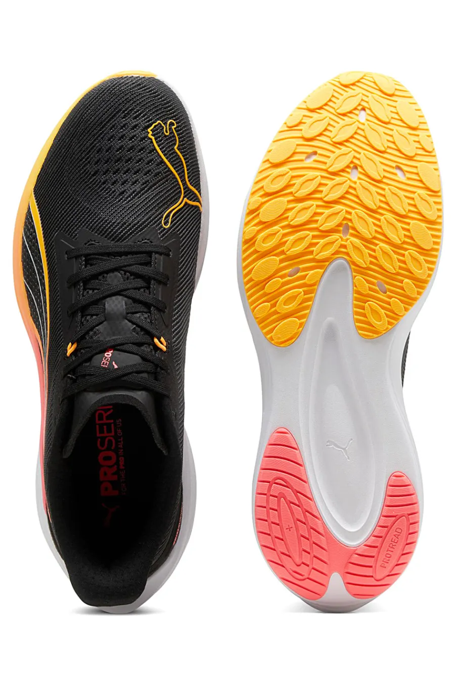 Uomo PUMA Scarpe da corsa nere con dettagli fluo Darter Pro