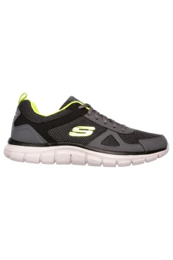 Uomo SKECHERS Scarpe da ginnastica grigie leggere Memory Foam Track Bucolo