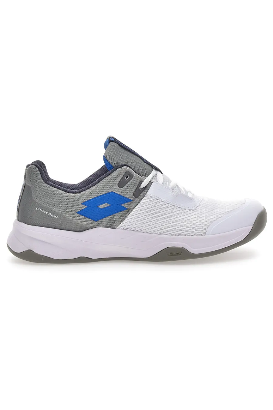 Uomo LOTTO Scarpe da Padel Superrapida 600 Bianche e Grigie
