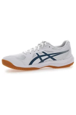 Uomo ASICS Scarpe da Pallavolo Bianche e Azzurre UPCOURT 6