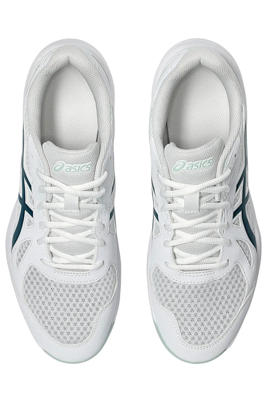 Uomo ASICS Scarpe da pallavolo bianche in mesh traspirante UPCOURT 6
