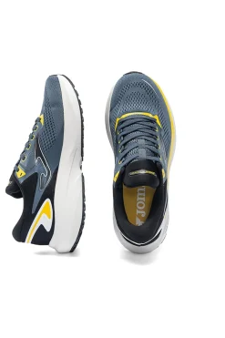Uomo JOMA Scarpe da running grigio scuro con inserti gialli traspiranti Speed 2622