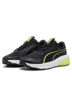 PUMA Scarpe da running nere bianche e verde lime Cell Glare Jr
