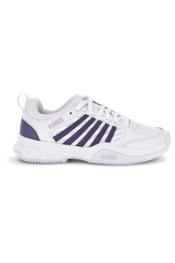 K-SWISS Scarpe da tennis bianche con inserti viola Court Express 2 Clay