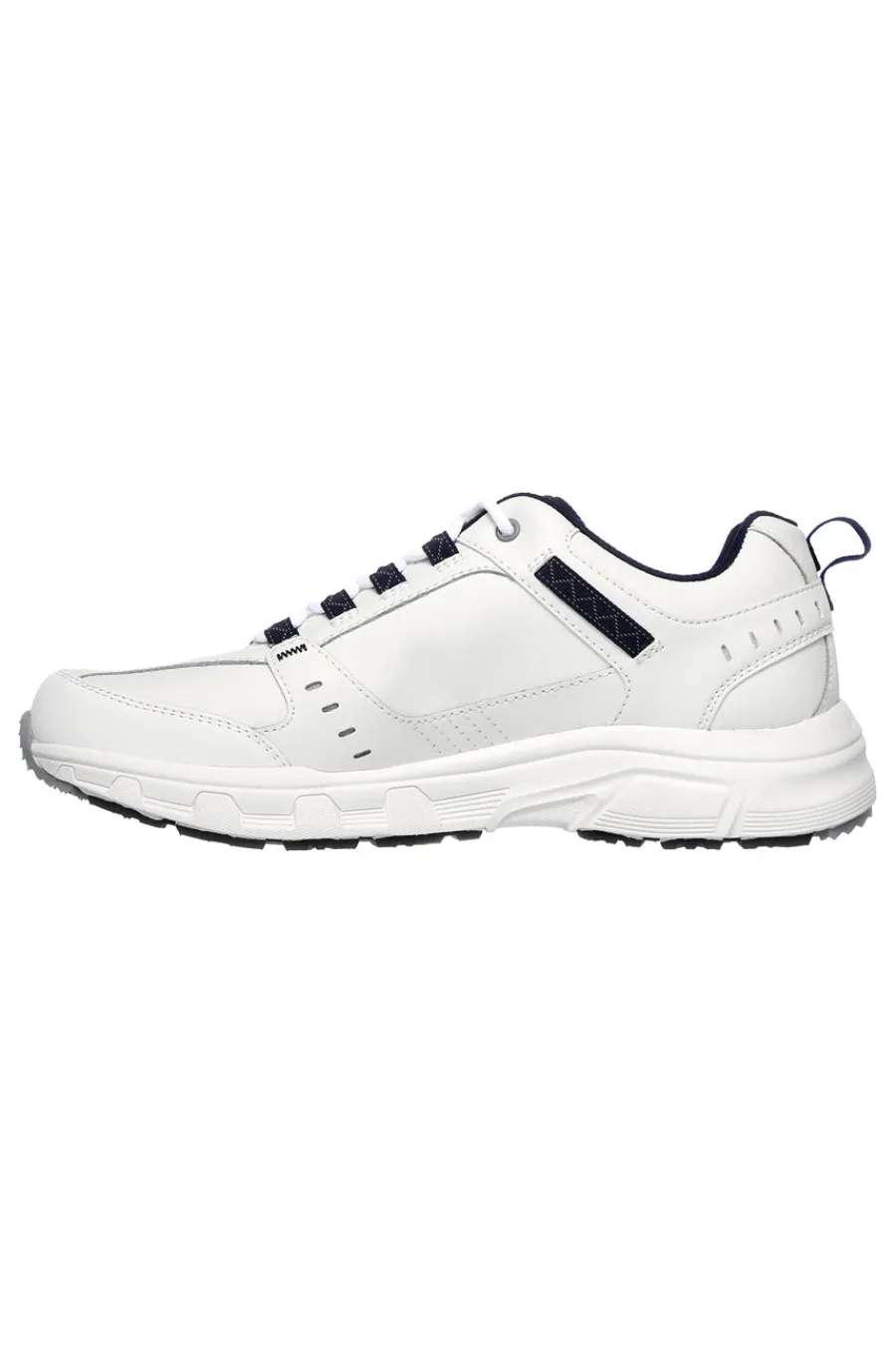 Uomo SKECHERS Scarpe da Trail Bianche con Tomaia in Pelle Relaxed Fit: Oak Canyon - Redwick