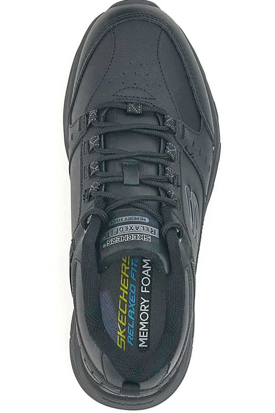 Uomo SKECHERS Scarpe da Trail Nere con Tomaia in Pelle Relaxed Fit: Oak Canyon - Redwick
