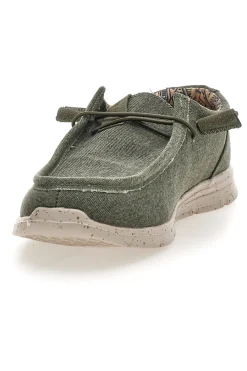 Uomo SEVENOAKS Scarpe da uomo casual verde in tessuto PK1147O