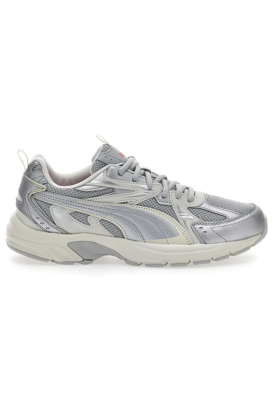 Uomo PUMA Scarpe Fitness Bianche e Argento Milenio Tech