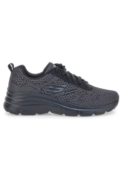 SKECHERS Scarpe grigie in mesh con Memory Foam Fashion Fit Bold Boundaries NERO Clearance
