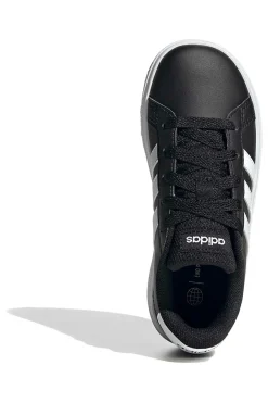 ADIDAS Scarpe nere con strisce bianche in materie sintetiche Grand Court 2 K