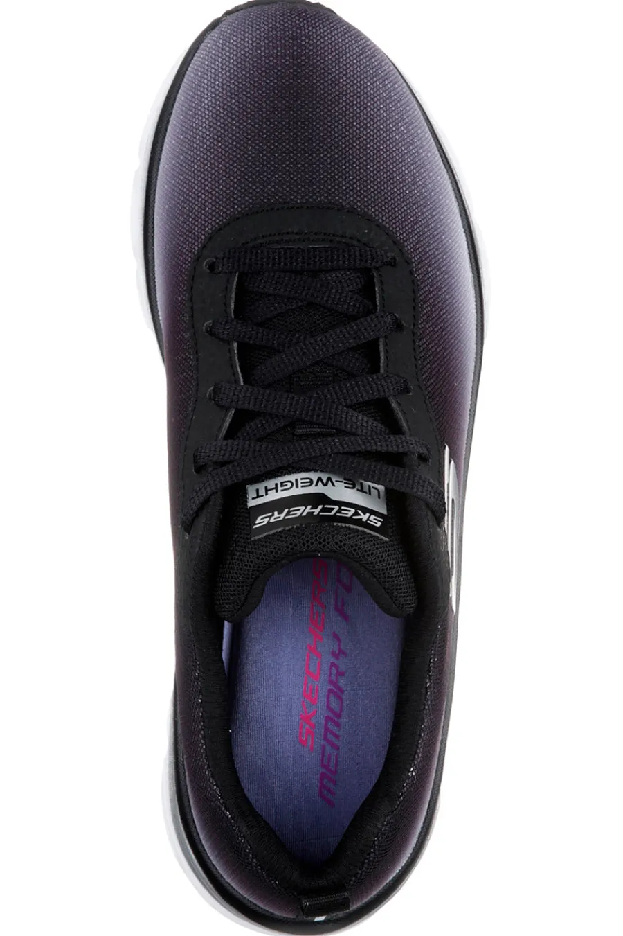 SKECHERS Scarpe nere con suola ammortizzata Fashion Fit Build Up New