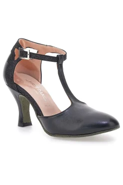 THE FIRST DANCE Scarpe nere con tacco e cinturino a T 6335 Online