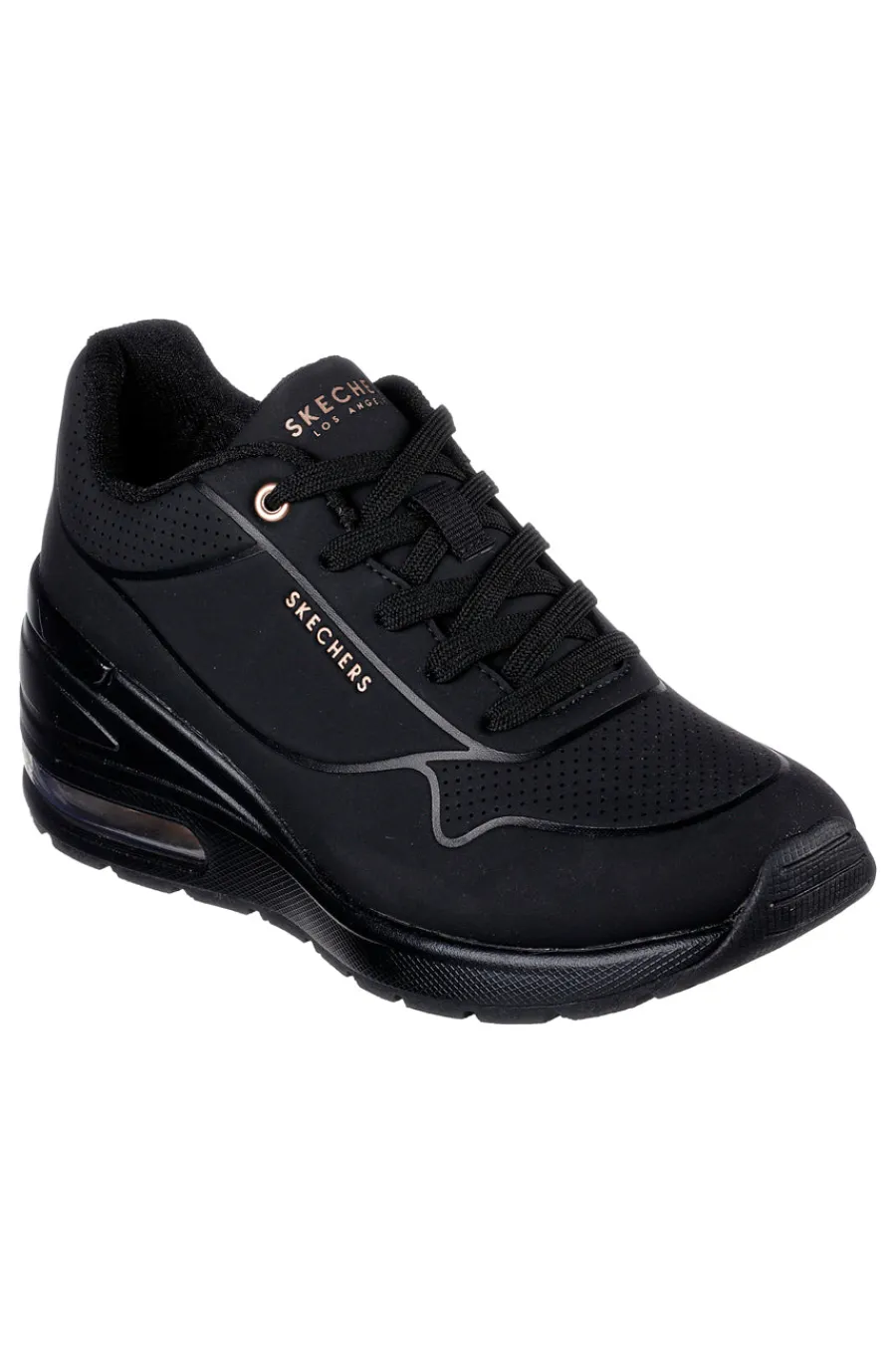 Donna SKECHERS Scarpe nere con zeppa e suola Air Million Air Elevated Air