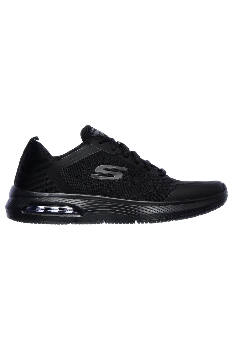 Uomo SKECHERS Scarpe nere in mesh con Air Cooled Memory Foam Dyna-Air Pelland