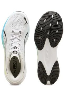 Uomo PUMA Scarpe running bianche in mesh con suola sfumata e ammortizzazione Profoam Darter Pro 2