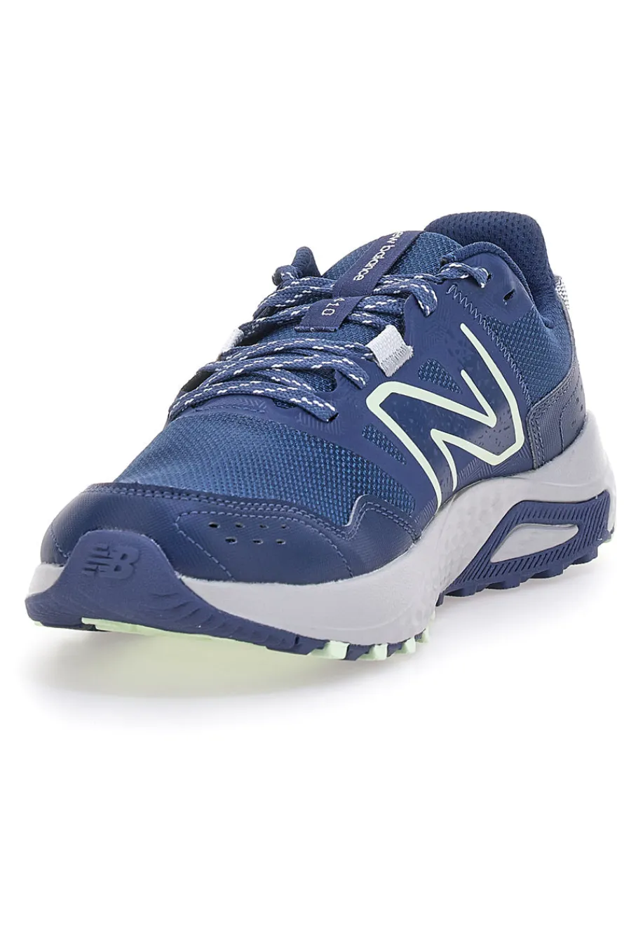Uomo NEW BALANCE Scarpe running blu in mesh con suola trail MT410CN8