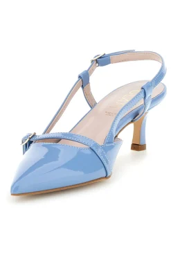 PITTARELLO GLAM Scarpe slingback azzurre a punta con cinturini 90 AZZURRO Online