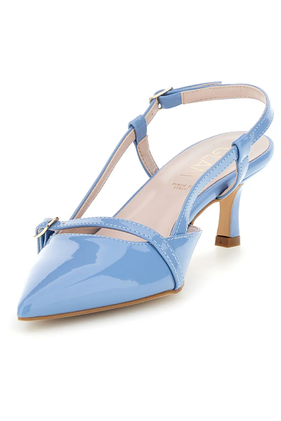 PITTARELLO GLAM Scarpe slingback azzurre a punta con cinturini 90 AZZURRO Online