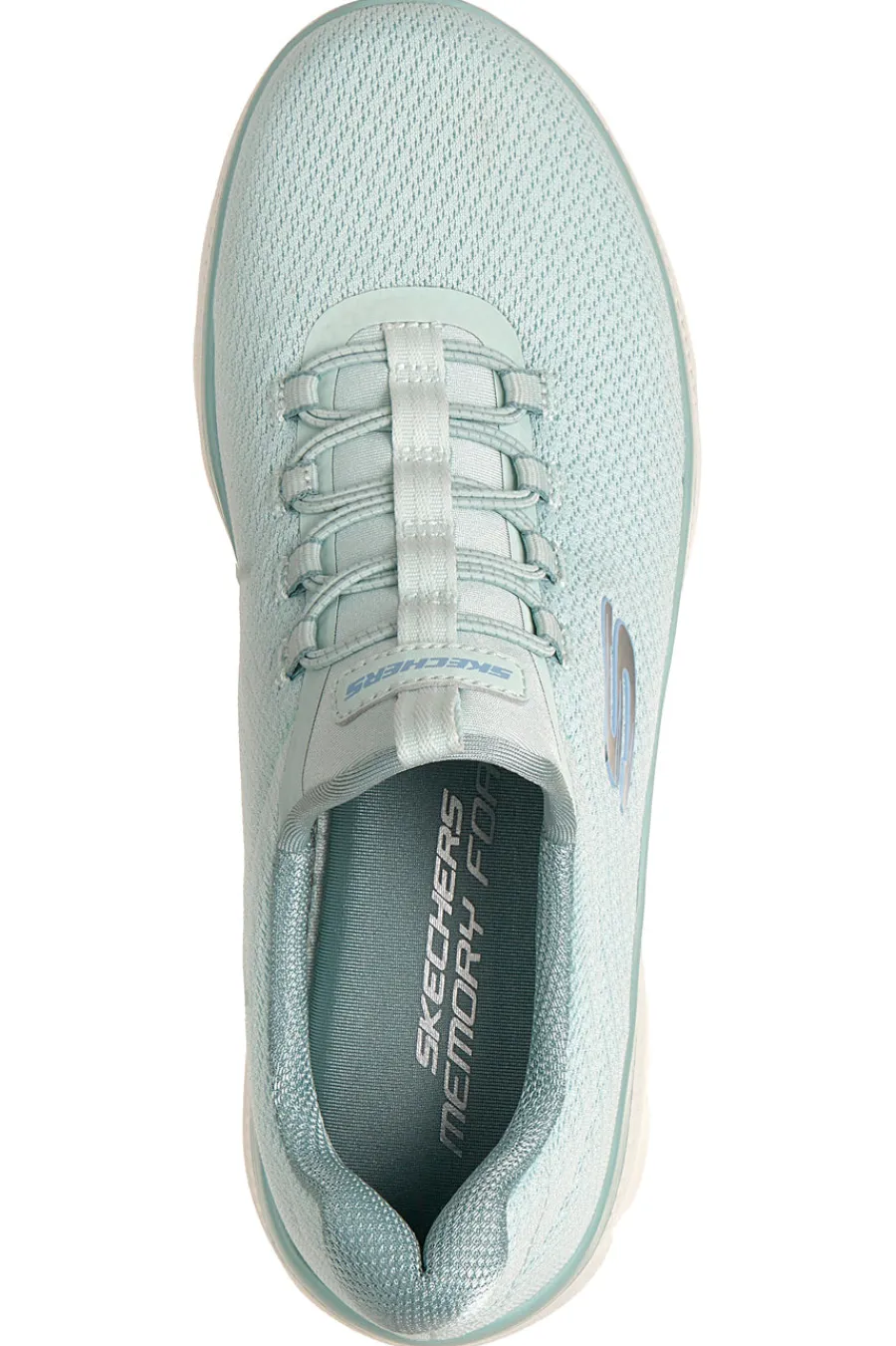 SKECHERS Scarpe slip on verde menta in mesh Summits plus summer haze Outlet