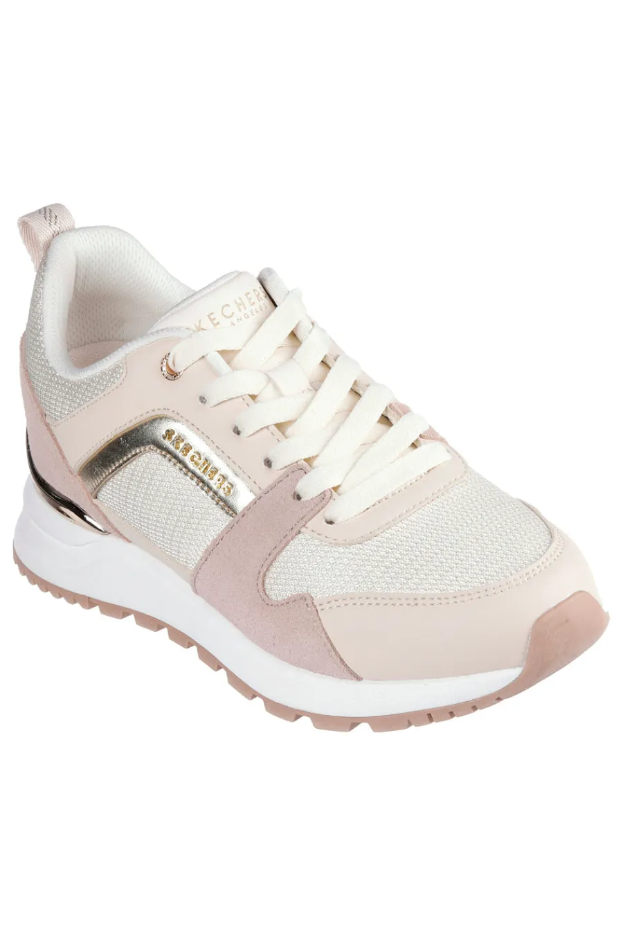 SKECHERS Scarpe sportive e oro con memory foam Runway Posh Gal NATURALE New