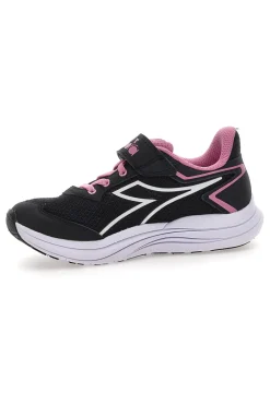 DIADORA Scarpe sportive nere con dettagli rosa e strappo Snipe 3 JR