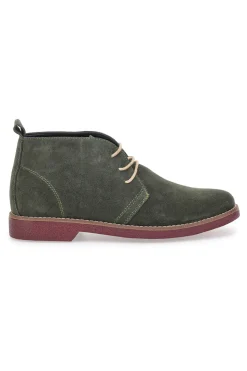 Uomo PITTARELLO CLASS Scarpe Stringate Alte Verdi In Pelle Scamosciata 322
