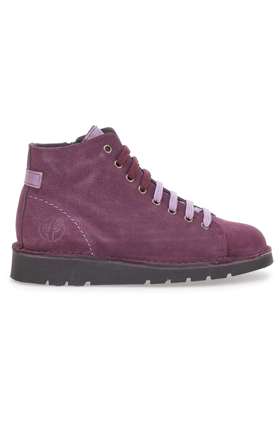 Donna PITTARELLO Scarpe Stringate Alte Viola In Pelle Scamosciata Tierra 1280