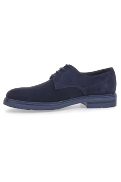 Uomo LONGFORD Scarpe Stringate Blu In Pelle 606