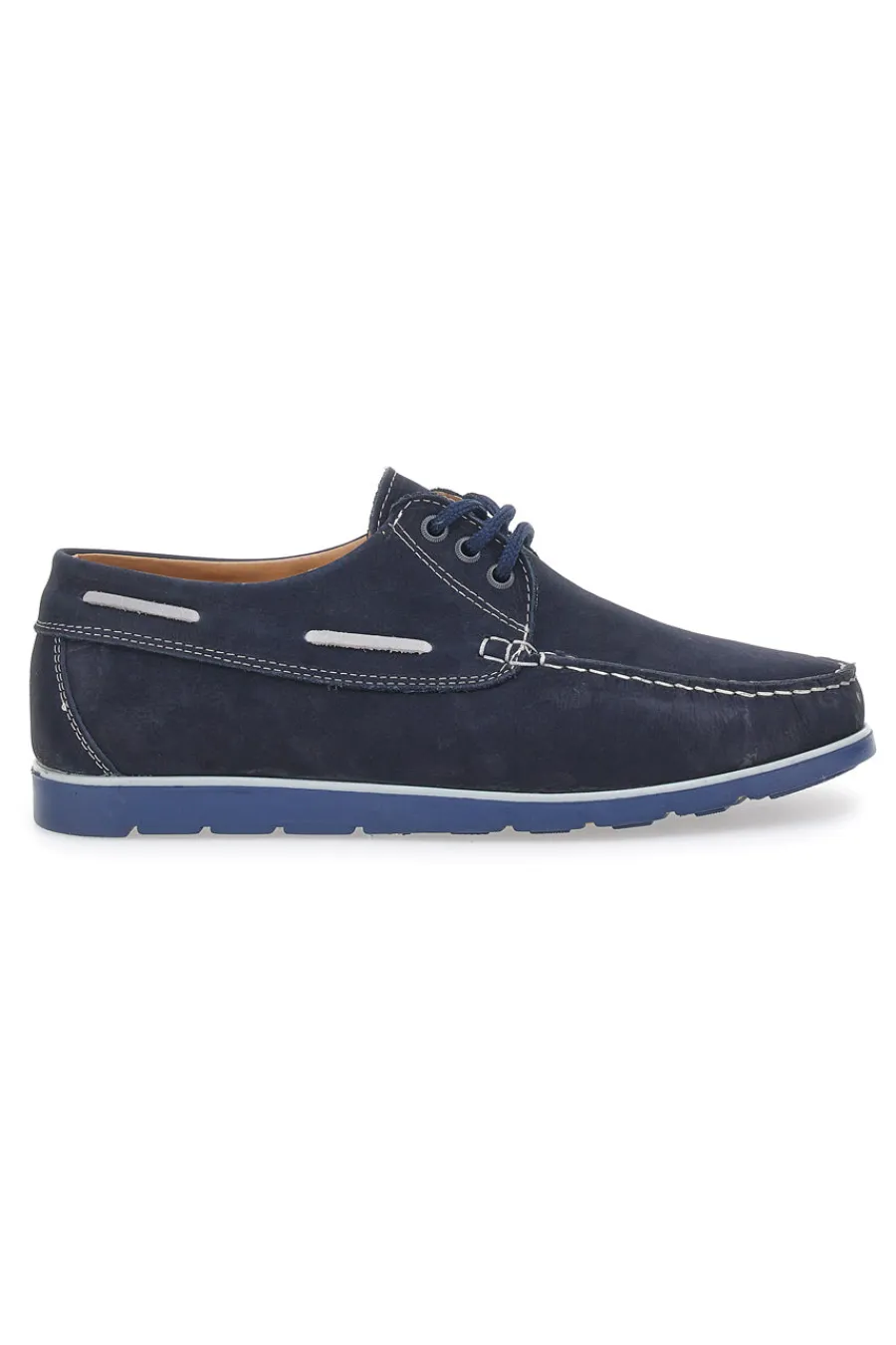 Uomo JERPOINT Scarpe Stringate Blu In Vera Pelle Made in Italy 09