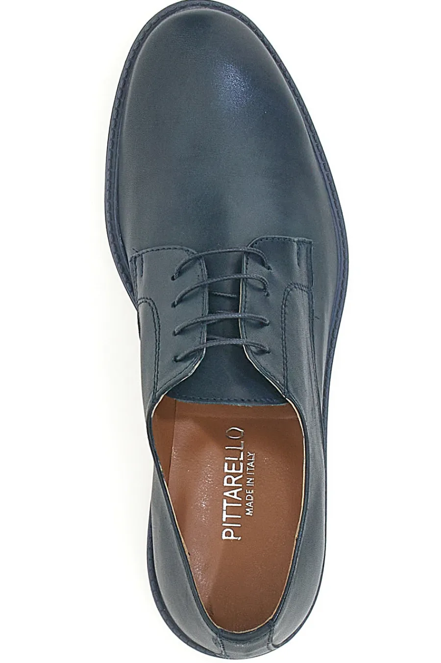Uomo PITTARELLO Scarpe Stringate Blu In Vera Pelle Con Lavorazione Artigianale 600