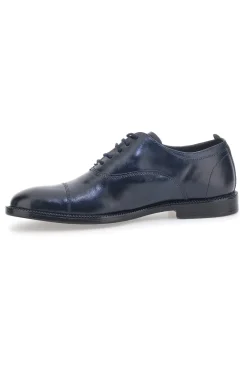 Uomo PITTARELLO CLASS Scarpe Stringate Blu In Vera Pelle 601