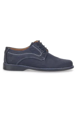 Uomo MARMADUKE Scarpe Stringate Blu In Vera Pelle 3061